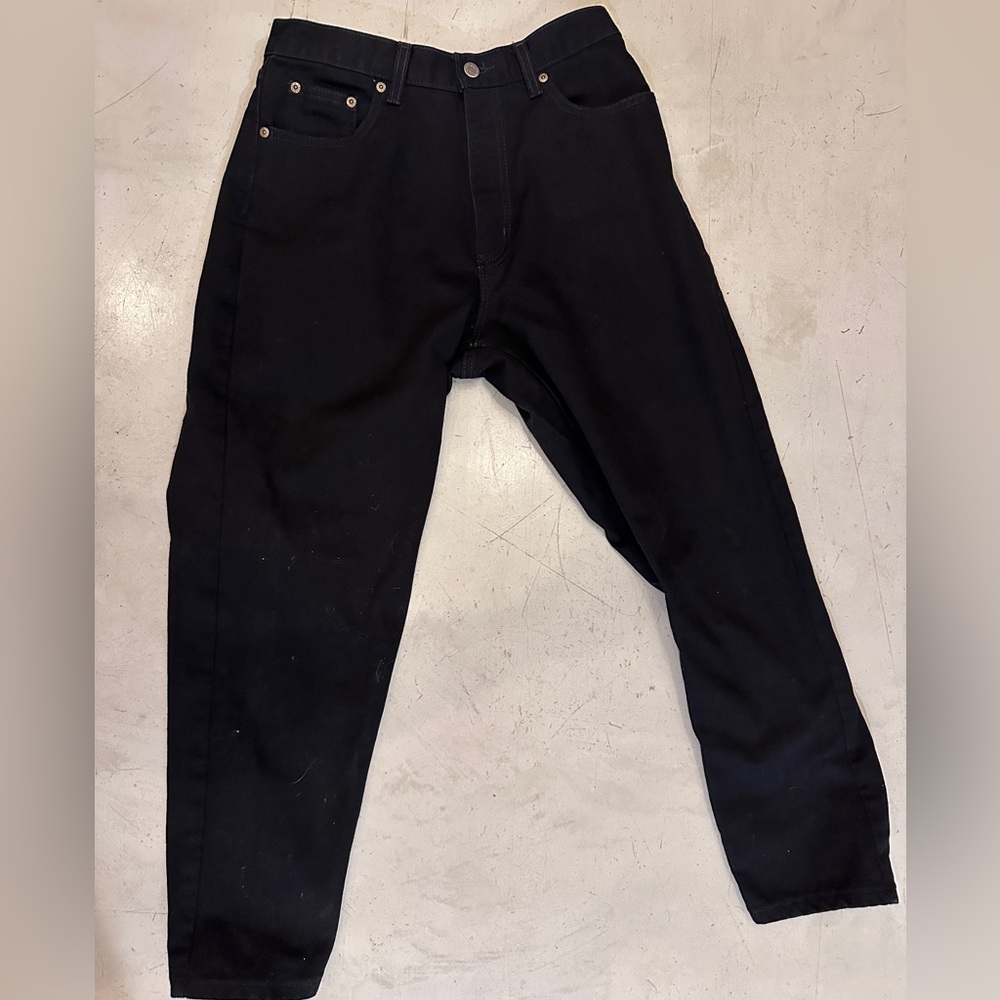 EDDIE BAUER Jeans Womens 10P Black Vintage 90s Tapered High Rise Cotton Relaxed